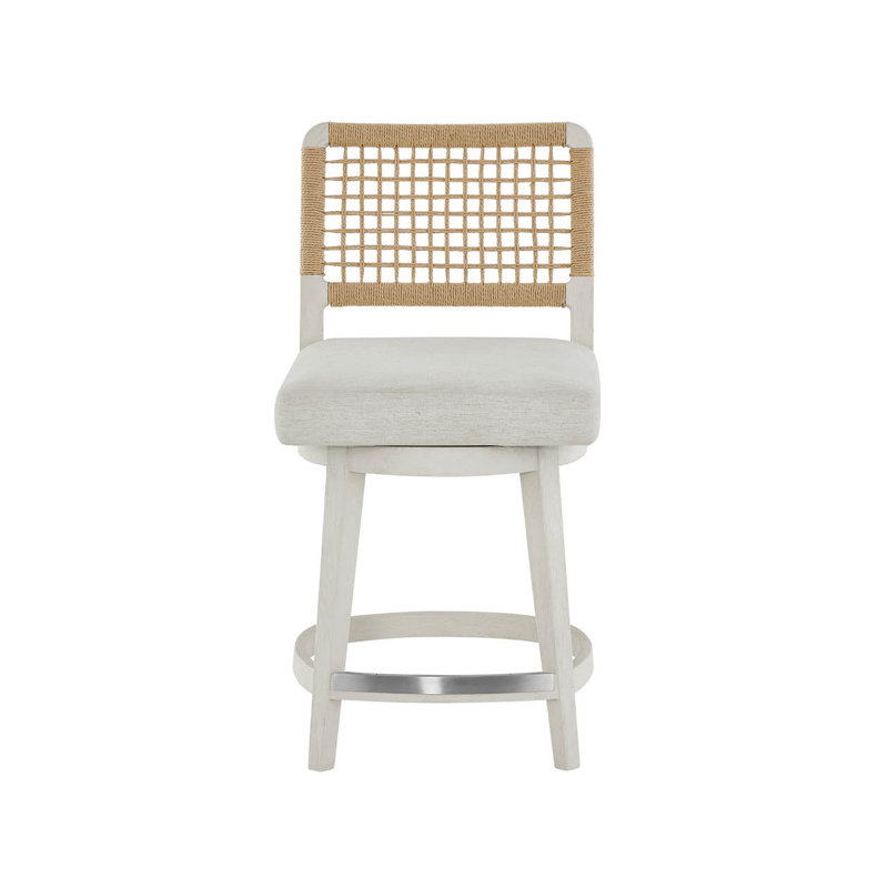 Dockside Swivel Counter Stool, White