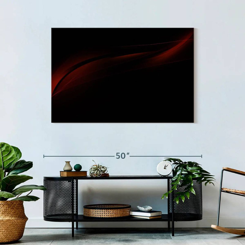 Avery Black Abstract, 30" H x 45" W