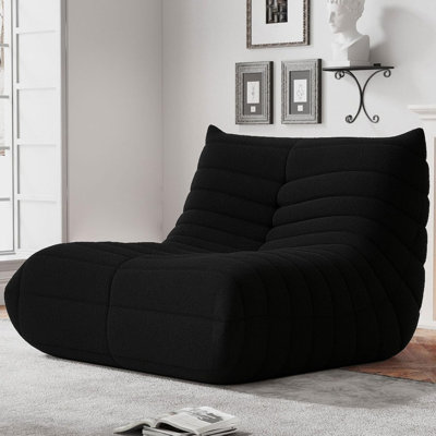 Bean Bag Chairs For Adults, Beanbag Reading Chair Memory Foam Couch 3-Seater, Floor Chair Soft Teddy Material, Comfy Reading Nook Chairs For Bedroom L