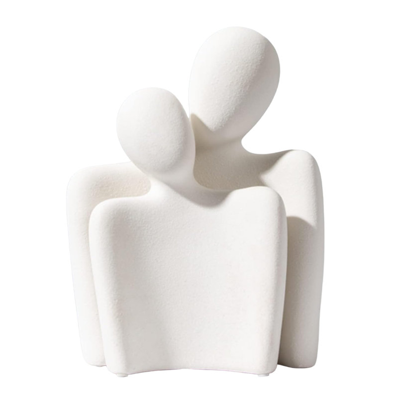 Figurine de couple amoureux en céramique