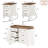 Ensemble 3 pièces de commode et table de chevet Alixia, table de chevet et commode de style Mid-Century moderne-924706533