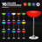 Cleethorpes Outdoor LED Rechargeable Light Up Bar Table Pub Table Adjustable Height w/Remote