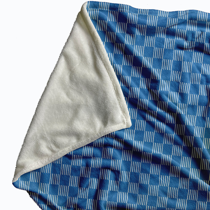 Katia Plain Weave / Muslin Throw Blanket, Blue