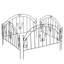 45cm H x 60.7cm W Black Metal Fencing Panels