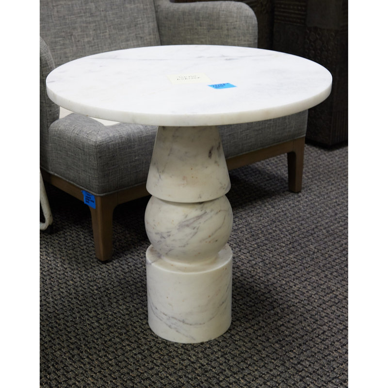 Cargo Marble End Table, Banswara White