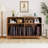 Curved Record Player Stand With Storage, Turntable Stand With Charging Station & Usb Ports-172998944