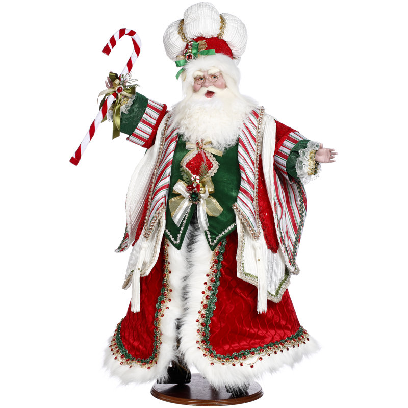 Candy Cane Santa - 35 Inches