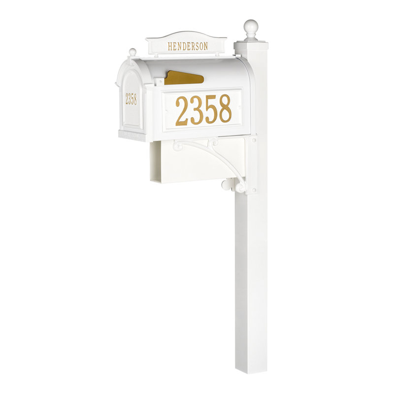 Ultimate Post Mounted Mailbox, White, Yes