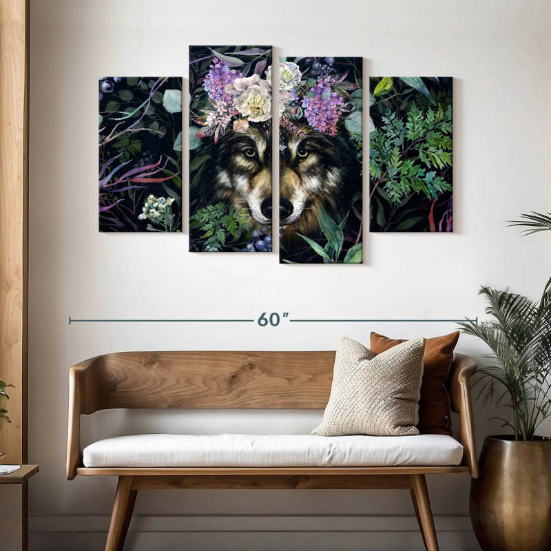 Brampt Forest Wolf Floral Crown