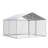 82.7 " H Steel Yard Kennel with Pet Door
