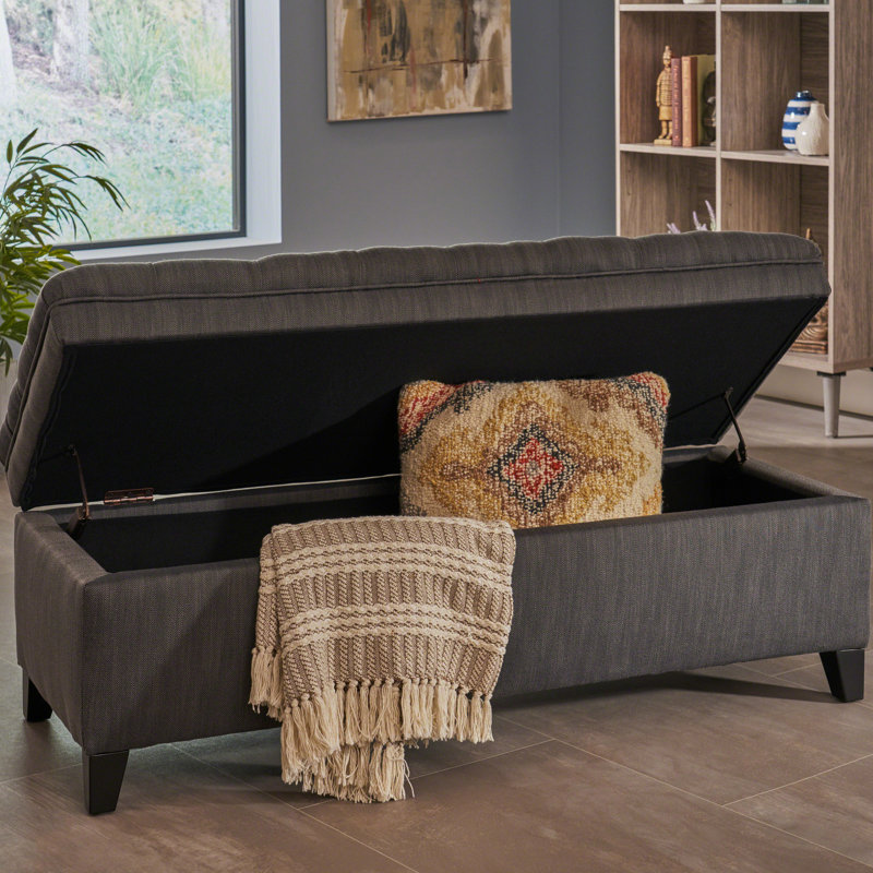 Gray Living Room Fabric Vanity - 49.17 In. D X 20.71 W 18.30 H Storage Display Cabinet, Gray, 17.99" H x 49.17" W x 20.71" D