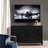 55.5 in. Black Solid Wood 3 Drawer 3 Door Sideboard_Buffet Table-1315213576