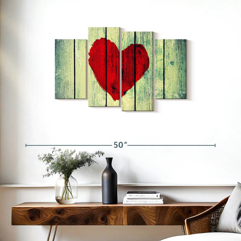 Painted Heart, H 22 po x l 36 po