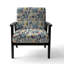 Fauteuil Ethno damassé rose et bleu I