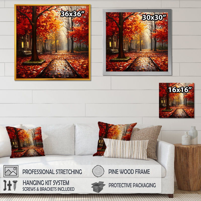 Arbre d'automne sycomore - Art mural sycomore, H 16 po x l 16 po