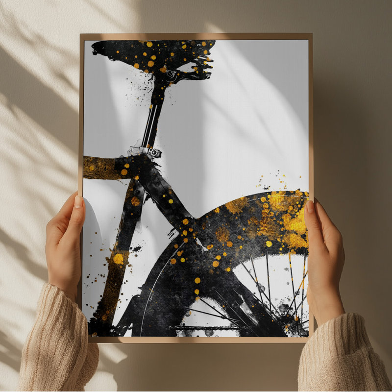 Cycling 4 gold, 60.96 cm H x 91.44 cm W