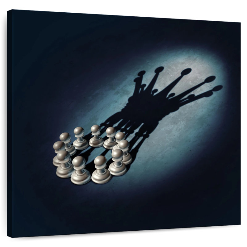 Senne Chess Pawn Crown Shadow, H 10 po x l 10 po