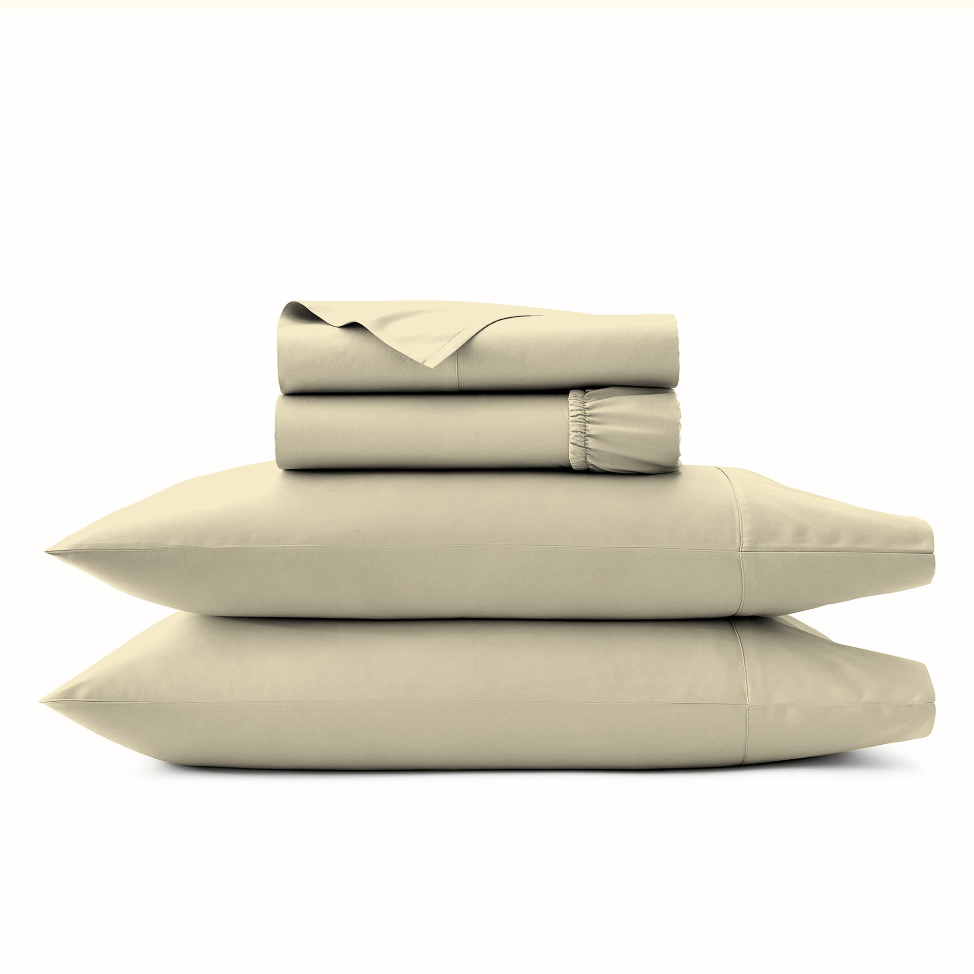 1000TC Ultra-Soft & Silky Luxury Egyptian Cotton Sheet Set, Full, Pale Yellow