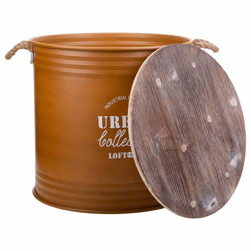 Trent Austin Design Iron Decorative Basket, Orange