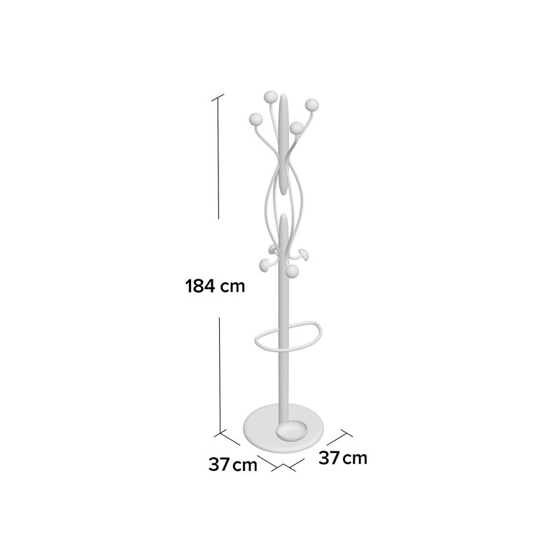 Belew Freestanding 8 - Hook Coat Rack, Natural