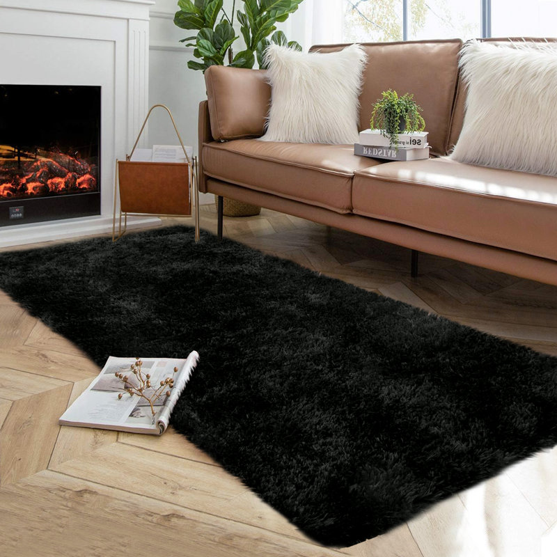 Rectangle Beladora Large Area Rug High-Pile Plush Shag Rug Perfect for Living Rooms, Bedrooms, Dining Rooms, Runner 2' x 6'