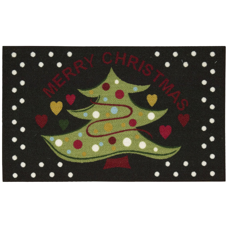 Tapis de noël sapin noir