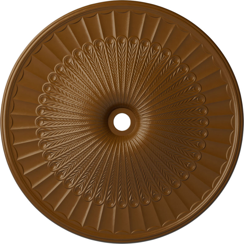 Médaillon de plafond Endurathane Caputo, DE 41 po x P 4 po x P 2 3/8 po (convient aux auvents jusqu'à 5 1/2 po), fini givré peint à la main