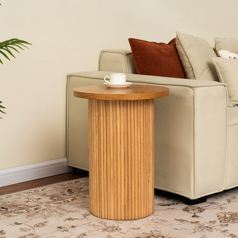 Table de bout ronde 22 po Ansel, Naturel