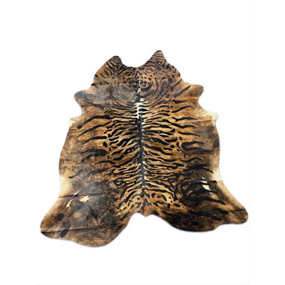 Brindle Siberian Tiger Cowhide Rug