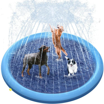 Non Slip Splash Pad For Kids And Dog Thicken Sprinkler Pool Summer Outdoor Water Toys Fun Backyard Fountain Play Mat For Baby Children Or Pet Dog