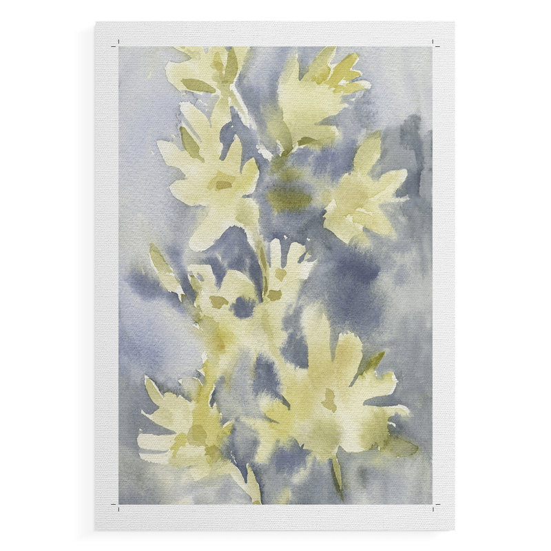 Forsythia Blooms I - Impression sur toile seulement - NON-CADRE, H 48 po x l 32 po