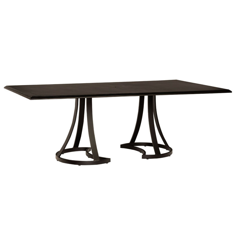 Rectangular Dining Umbrella Table, Graphite