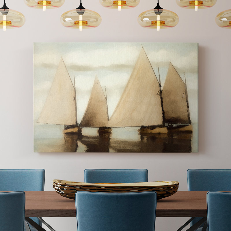 Quatre voiles - Cavas enveloppés de galerie, H 24 po x l 36 po