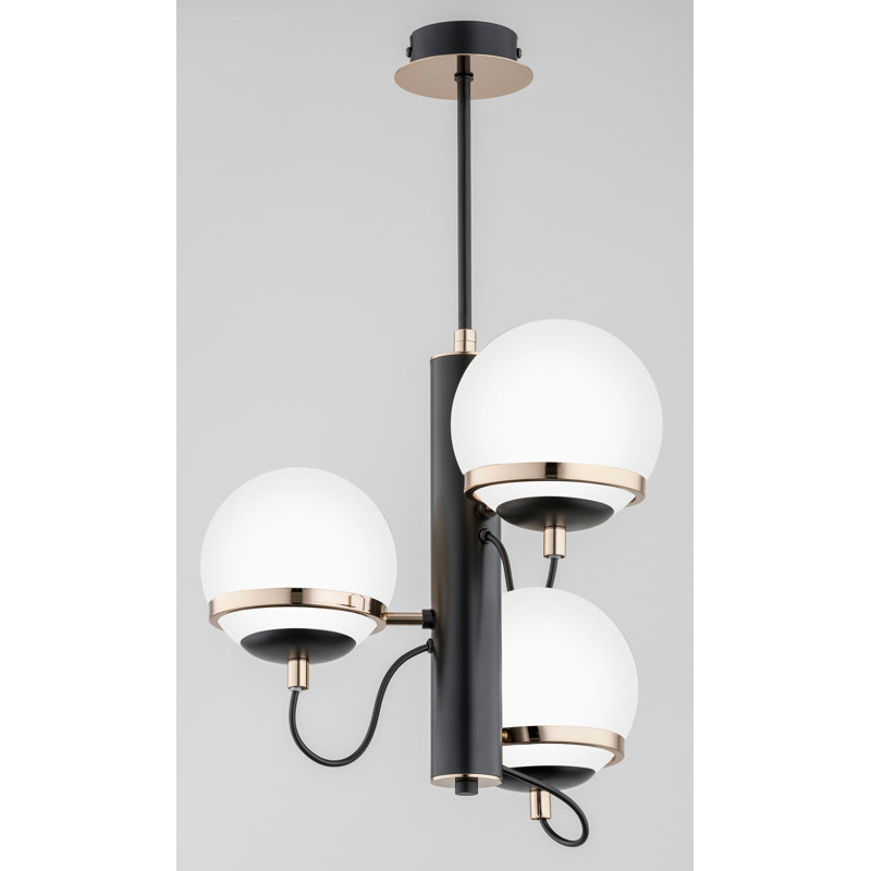Sigtuna 3 - Light Matte Black Unique/Statement Pendant, Silver