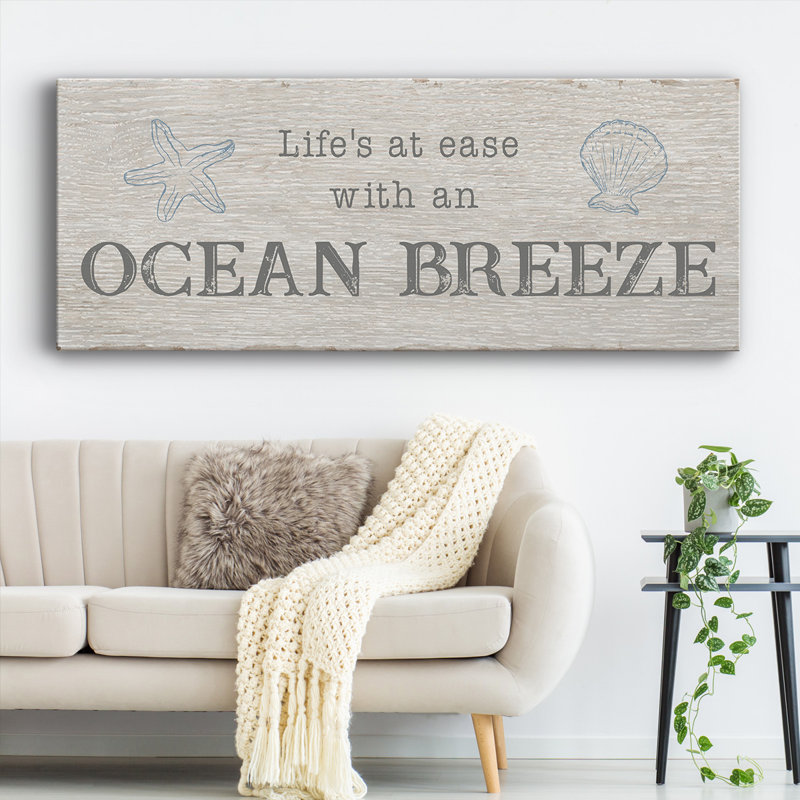Brise océanique sur toile, H 24 po x l 60 po x P 1,5 po
