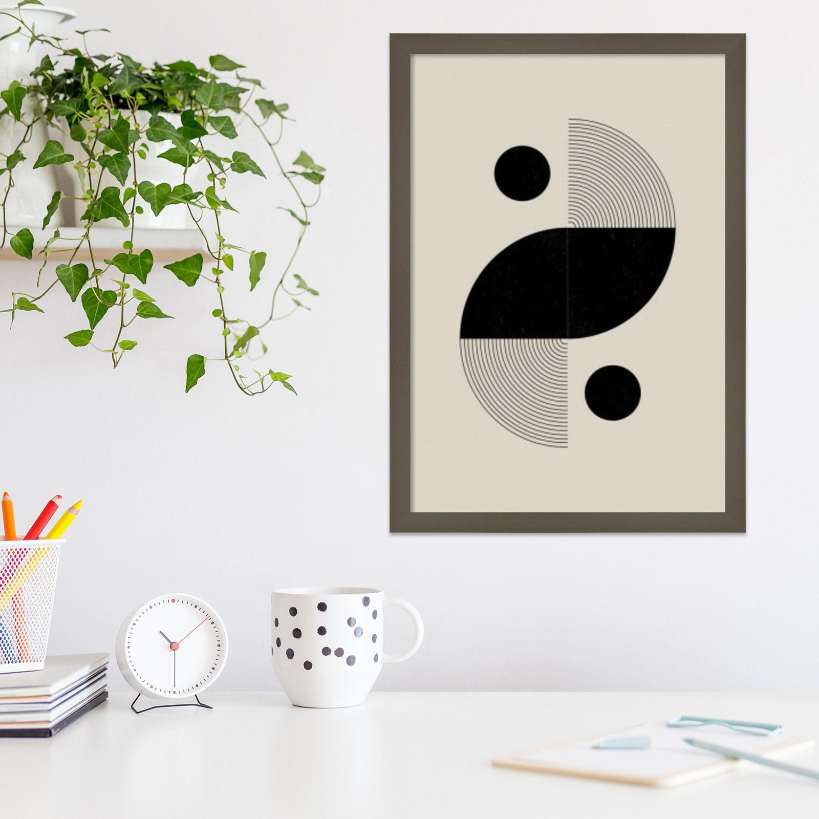 BaB No 3 by The Miuus Studio, White, 21" H x 15" W x 1" D