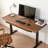 Walnut Rectangular Solid Wood with 2 drawers desk-1518583274