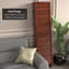 6 Ft. Tall Wooden Louvered Room Divider Walnut 3 Panel-1123949884-1123949873
