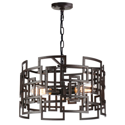 Lustree tambour 3 lumières unique Uriarte