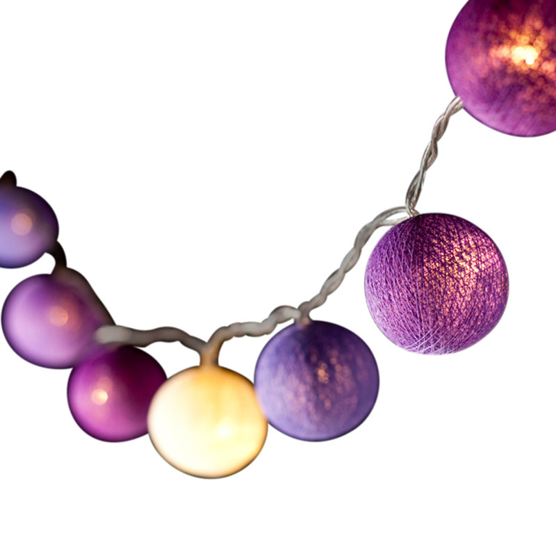 Misti LED Cotton Ball String Light, 30 Lamps - 8 Metre Long