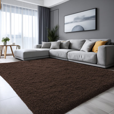 Solid Colour Shag Area Rug