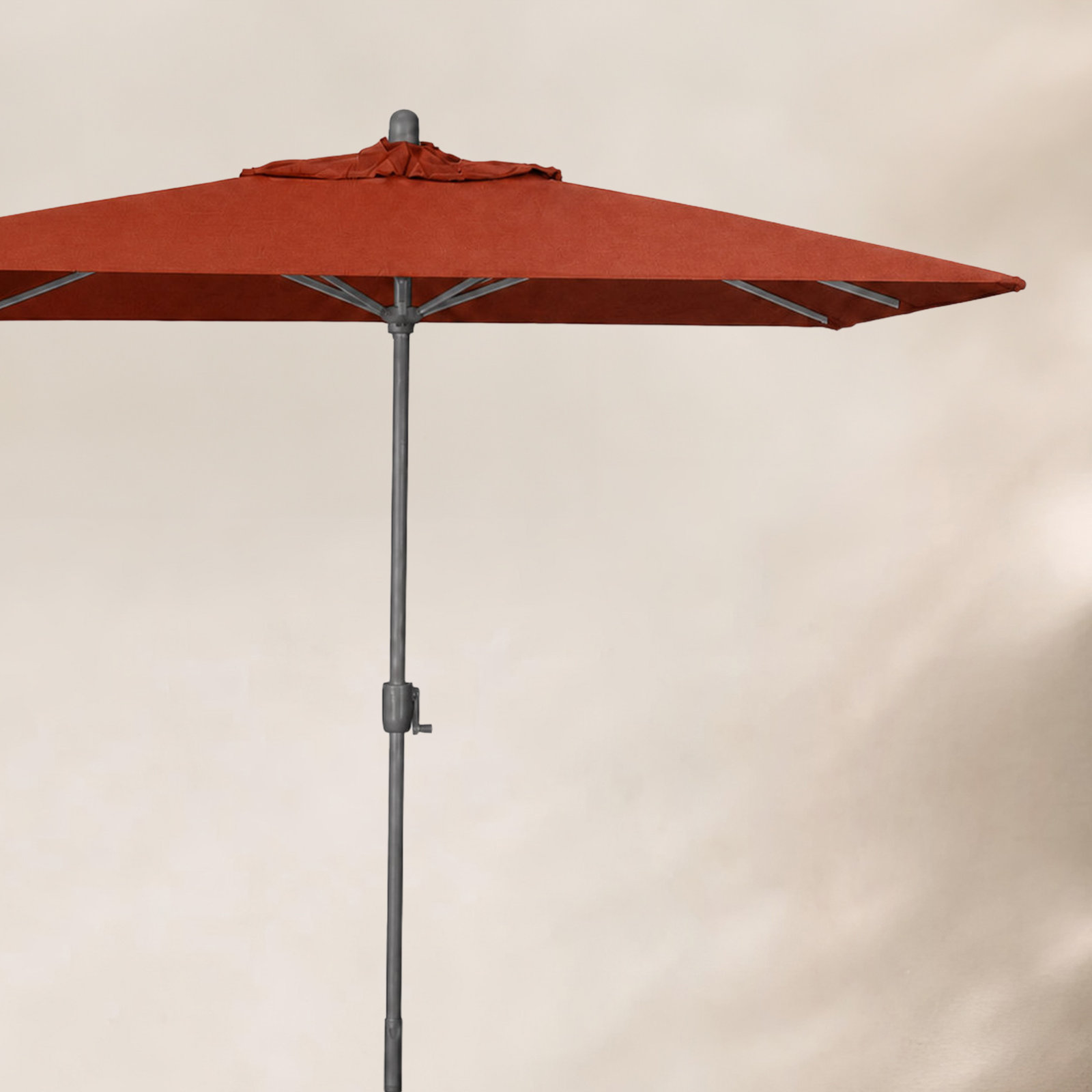 Olivier 9.7' Umbrella, Starring Gray, Canvas Terracotta Sunbrella® Canvas