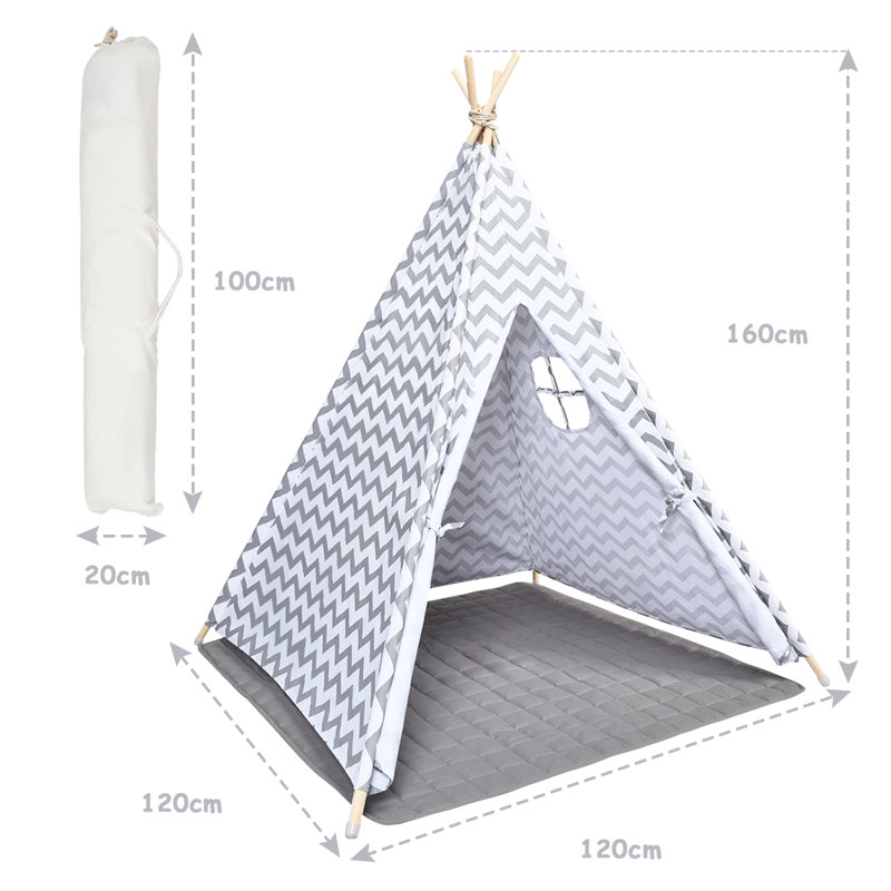 Saucedo Freeport Park 120cm W x 120cm D Indoor / Outdoor Cotton Triangular Play Tent
