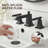 Widespread Double Handle 3 Hole Bathroom Faucet-107545206
