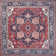 Aailiyah Ornate Large Medallion Machine-Washable Red/Navy Rug