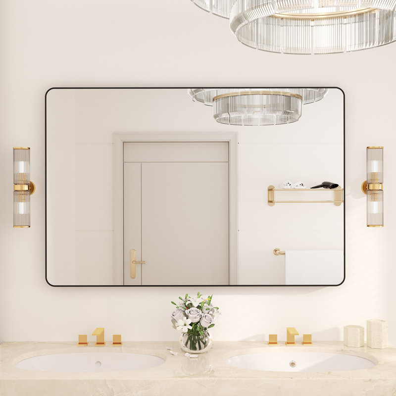 Lesamuel Aluminum Frame Wall Mirror, 32" x 48"