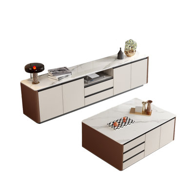 Floor standing TV stand and coffee table