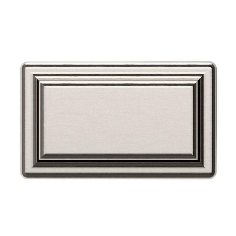 4425 Rectangle Raised Knob, Satin Nickel