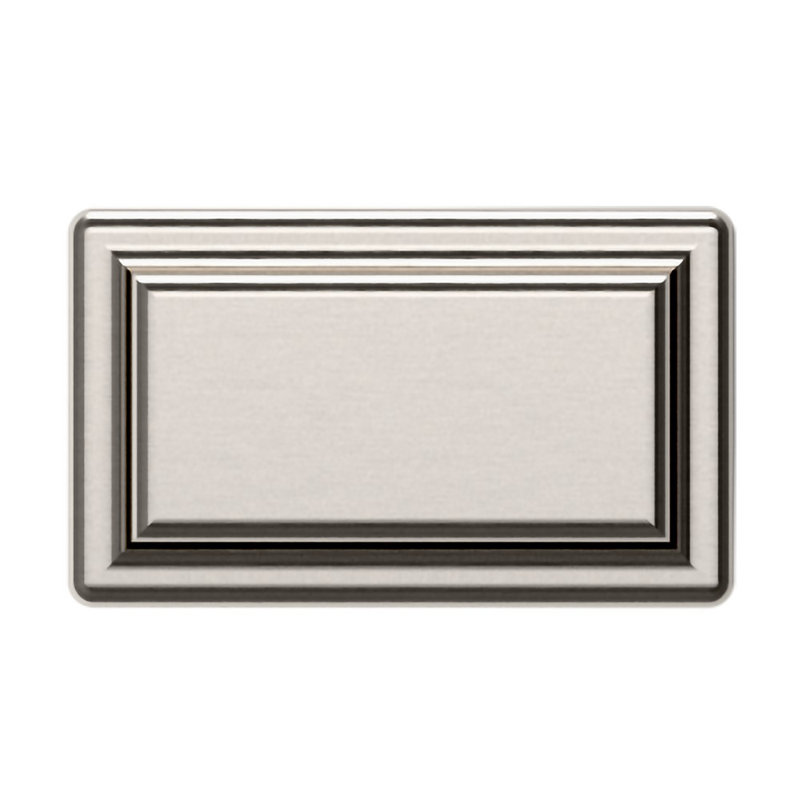 4425 Rectangle Raised Knob, Satin Nickel