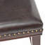 Élégant tabouret avec structure en bois d'hévéa et cuir de polyuréthane, offrant confort et durabilité.-1780037603-1780037628